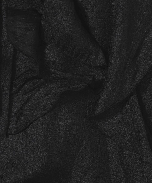 mysty woman（ミスティウーマン）の「2WAY楊柳フリルブラウス　577092（シャツ/ブラウス・レディース・モカ/アイボリー/ブラック・FREE）」の14枚目の写真