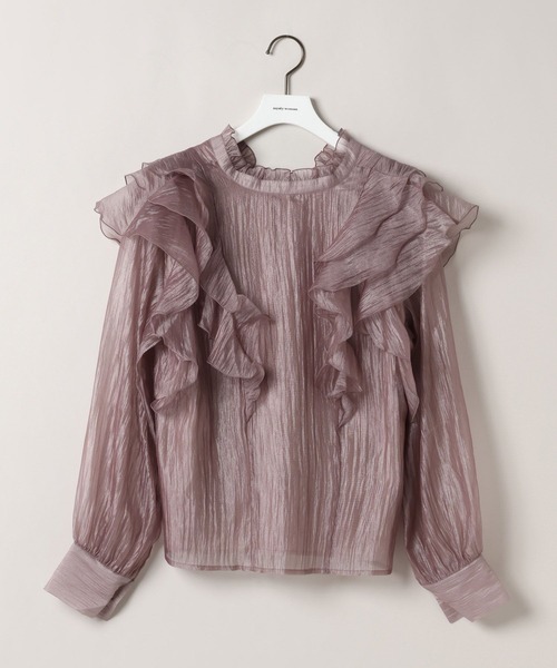 mysty woman（ミスティウーマン）の「2WAY楊柳フリルブラウス　577092（シャツ/ブラウス・レディース・モカ/アイボリー/ブラック・FREE）」の13枚目の写真