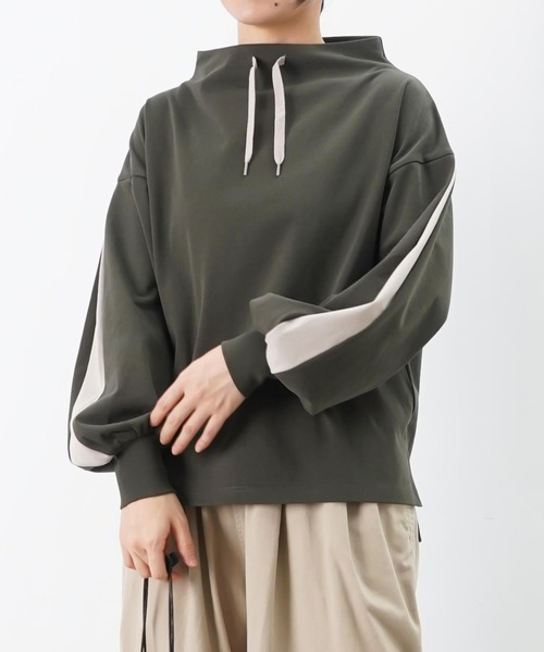 LUCA/LADY LUCK LUCA（ルカ/レディラックルカ）の「LC/LLL ボトルネックラインカットソー（Tシャツ/カットソー・レディース・グレー/カーキ/ブラック・FREE）」の3枚目の写真