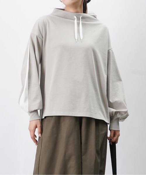 LUCA/LADY LUCK LUCA（ルカ/レディラックルカ）の「LC/LLL ボトルネックラインカットソー（Tシャツ/カットソー・レディース・グレー/カーキ/ブラック・FREE）」の6枚目の写真