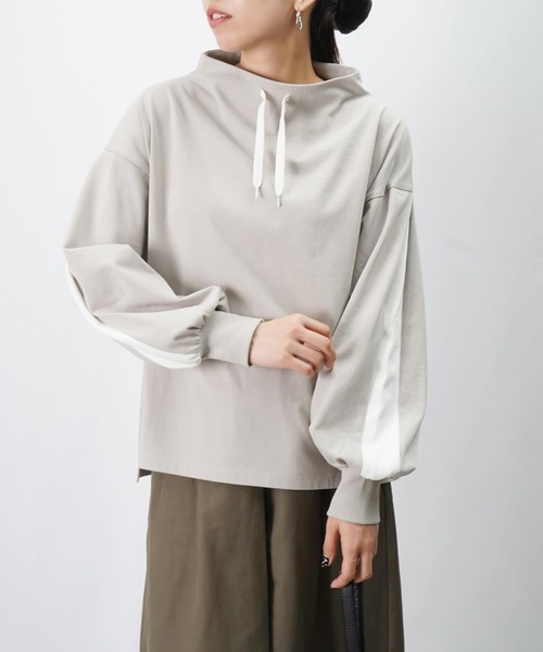 LUCA/LADY LUCK LUCA（ルカ/レディラックルカ）の「LC/LLL ボトルネックラインカットソー（Tシャツ/カットソー・レディース・グレー/カーキ/ブラック・FREE）」の4枚目の写真