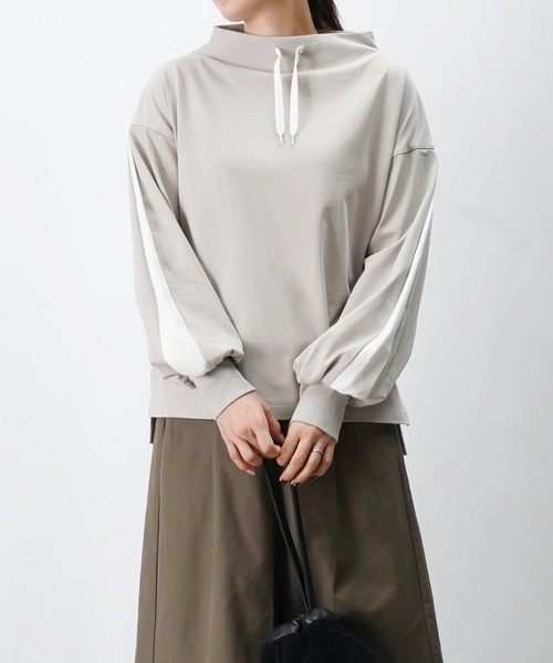 LUCA/LADY LUCK LUCA（ルカ/レディラックルカ）の「LC/LLL ボトルネックラインカットソー（Tシャツ/カットソー・レディース・グレー/カーキ/ブラック・FREE）」の9枚目の写真