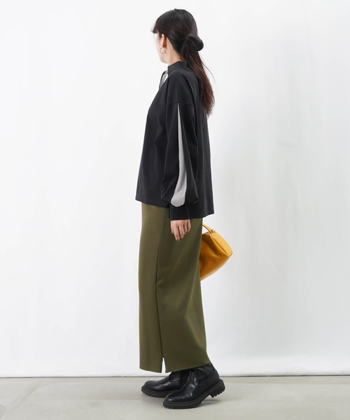 LUCA/LADY LUCK LUCA（ルカ/レディラックルカ）の「LC/LLL ボトルネックラインカットソー（Tシャツ/カットソー・レディース・グレー/カーキ/ブラック・FREE）」の12枚目の写真