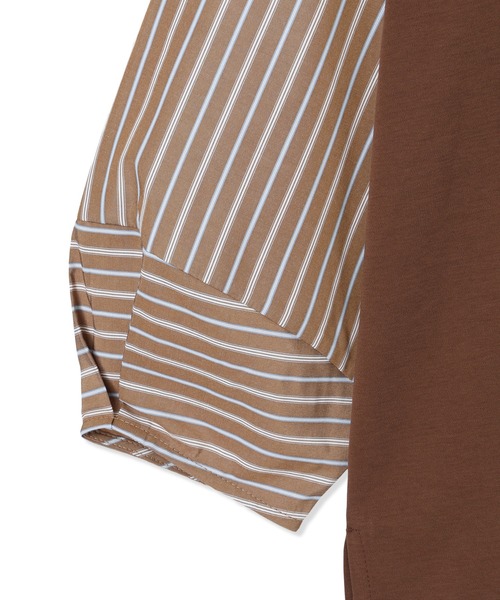A/C DESIGN BY ALPHA CUBIC（エーシーデザインバイアルファキュービック）の「ドッキングプルオーバー（Tシャツ/カットソー・レディース・ネイビー/モカ・M/L）」の19枚目の写真