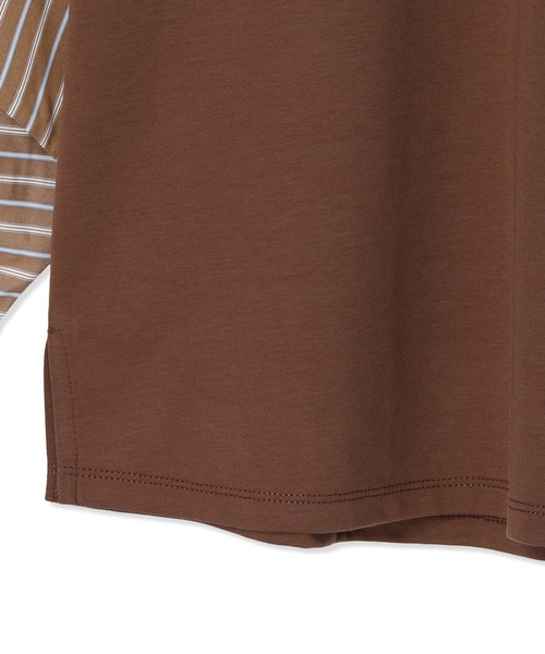 A/C DESIGN BY ALPHA CUBIC（エーシーデザインバイアルファキュービック）の「ドッキングプルオーバー（Tシャツ/カットソー・レディース・ネイビー/モカ・M/L）」の20枚目の写真