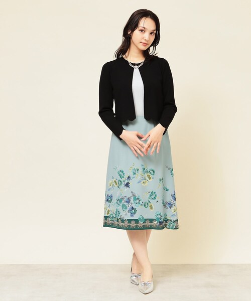 Sunauna（スーナウーナ）の「◆【4色展開／定番】スカラップボレロ（カーディガン/ボレロ・レディース・ライトグレー/ブラック/ベージュ/ネイビー・38/40）」の8枚目の写真