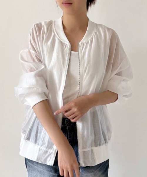 ella シアーブルゾン　ホワイト ella シアーブルゾン ホワイト