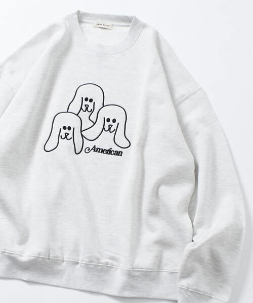 セール】限定展開 リラックスフィット アニマルグラフィック刺繍