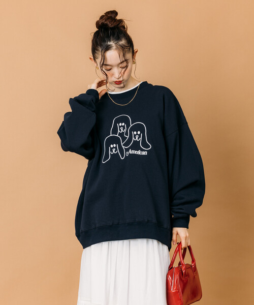 セール】限定展開 リラックスフィット アニマルグラフィック刺繍