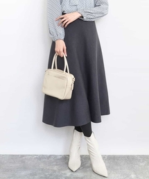 MK MICHEL KLEIN | スムース編みニットフレアースカート/洗える(スカート)