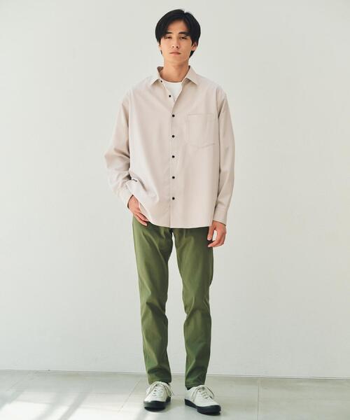 THE SHOP TK （ザ ショップ ティーケー ）の「TECLINO／テクリーノ 長袖オックスシャツ【洗濯機OK】（シャツ/ブラウス・メンズ・ブラウン系その他/チャコールグレー/ライトグレー・02/03/04）」の5枚目の写真