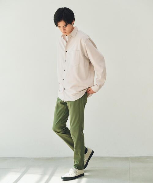 THE SHOP TK （ザ ショップ ティーケー ）の「TECLINO／テクリーノ 長袖オックスシャツ【洗濯機OK】（シャツ/ブラウス・メンズ・ブラウン系その他/チャコールグレー/ライトグレー・02/03/04）」の6枚目の写真