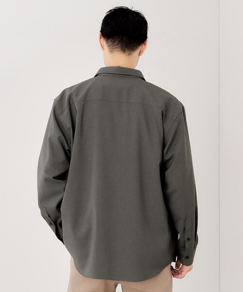 THE SHOP TK （ザ ショップ ティーケー ）の「TECLINO／テクリーノ 長袖オックスシャツ【洗濯機OK】（シャツ/ブラウス・メンズ・ブラウン系その他/チャコールグレー/ライトグレー・02/03/04）」の12枚目の写真