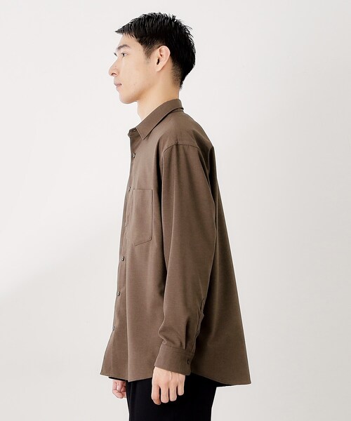 THE SHOP TK （ザ ショップ ティーケー ）の「TECLINO／テクリーノ 長袖オックスシャツ【洗濯機OK】（シャツ/ブラウス・メンズ・ブラウン系その他/チャコールグレー/ライトグレー・02/03/04）」の15枚目の写真