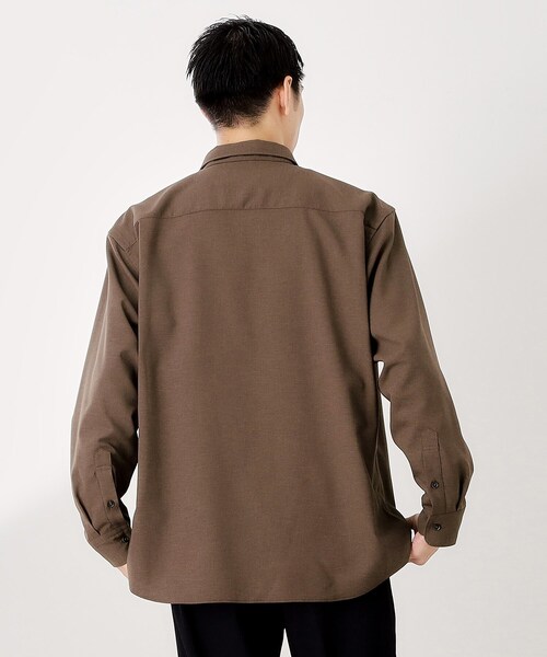 THE SHOP TK （ザ ショップ ティーケー ）の「TECLINO／テクリーノ 長袖オックスシャツ【洗濯機OK】（シャツ/ブラウス・メンズ・ブラウン系その他/チャコールグレー/ライトグレー・02/03/04）」の16枚目の写真
