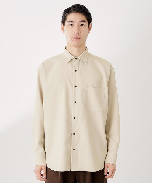 THE SHOP TK （ザ ショップ ティーケー ）の「TECLINO／テクリーノ 長袖オックスシャツ【洗濯機OK】（シャツ/ブラウス・メンズ・ブラウン系その他/チャコールグレー/ライトグレー・02/03/04）」の19枚目の写真