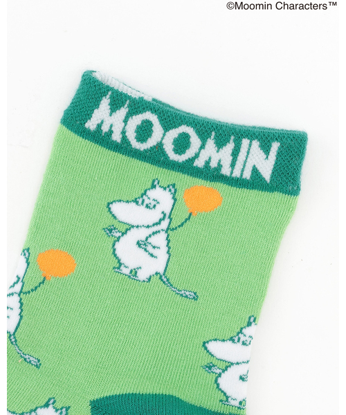 kladskap（クレードスコープ）の「【MOOMIN】ムーミン柄ショートソックス（ベビーシューズ/ベビーソックス・キッズ・サックスブルー/グリーン・11-13cm/S(13-15cm)/M(16-18cm)）」の3枚目の写真