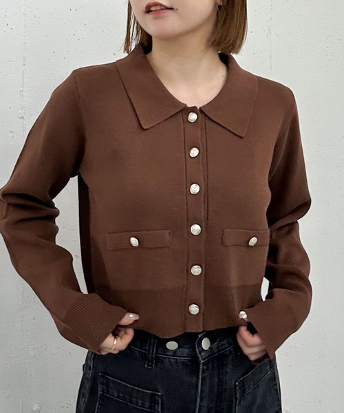 セール】ミラノリブポロニットカーディガン（ニット/セーター