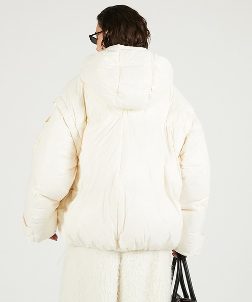 PRANK PROJECT（プランクプロジェクト）の「オーバーパファーダウンジャケット / Over-Puffer Down Jacket（ダウンジャケット/コート・レディース・ホワイト/レッド/ブラック・FREE）」の7枚目の写真