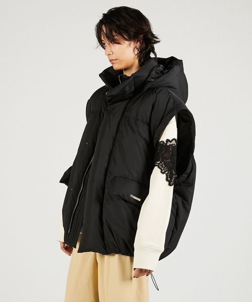 PRANK PROJECT（プランクプロジェクト）の「オーバーパファーダウンジャケット / Over-Puffer Down Jacket（ダウンジャケット/コート・レディース・ホワイト/レッド/ブラック・FREE）」の15枚目の写真