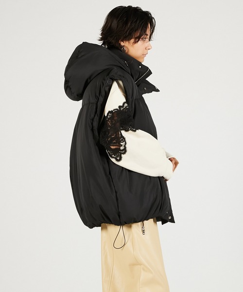 PRANK PROJECT（プランクプロジェクト）の「オーバーパファーダウンジャケット / Over-Puffer Down Jacket（ダウンジャケット/コート・レディース・ホワイト/レッド/ブラック・FREE）」の20枚目の写真