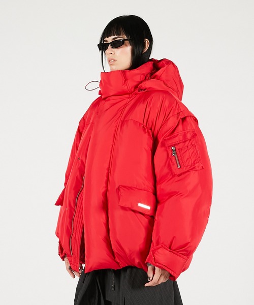 PRANK PROJECT（プランクプロジェクト）の「オーバーパファーダウンジャケット / Over-Puffer Down Jacket（ダウンジャケット/コート・レディース・ホワイト/レッド/ブラック・FREE）」の21枚目の写真