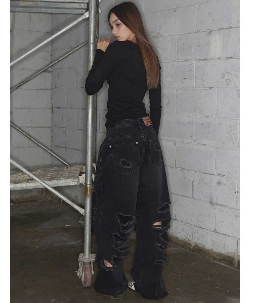 A'GEM/9 × .kom 『FANCY CLUB/ファンシークラブ』 WASHED DAMAGE DENIM