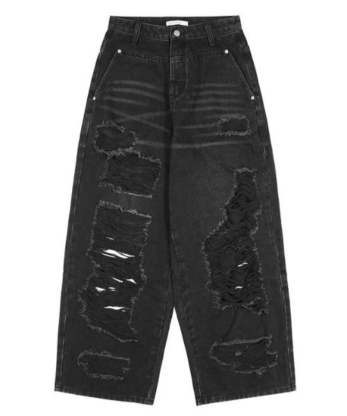 A'GEM/9 × .kom 『FANCY CLUB/ファンシークラブ』 WASHED DAMAGE DENIM