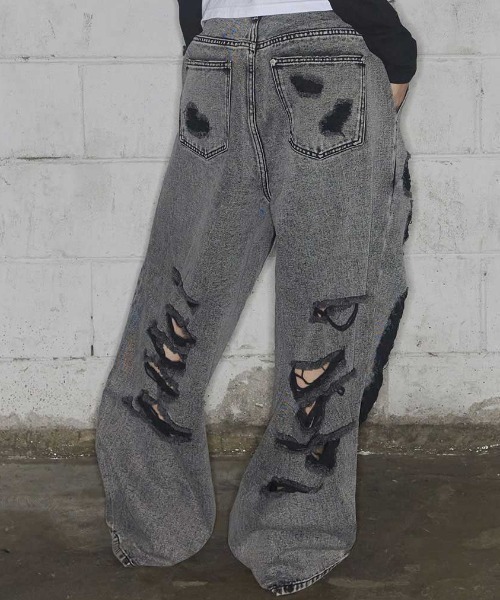 fancyclub ドットデニム FANCY CLUB ジーンズ デニム デニムパンツ A'GEM/9 × .kom
