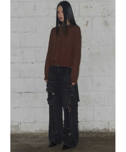 A'GEM/9 × .kom 『FANCY CLUB/ファンシークラブ』 WASHED DAMAGE DENIM