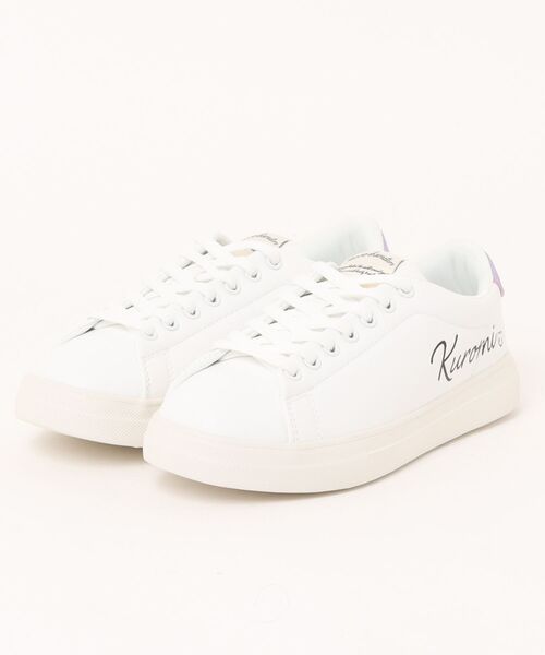 sanrio（サンリオ）の「【SANRIO】コートタイプスニーカー（スニーカー・レディース・ホワイト×パープル/ブラック/ホワイト×グリーン/ホワイト×ピンク・22.5cm/23.0cm/23.5cm/24.0cm/24.5cm）」の2枚目の写真