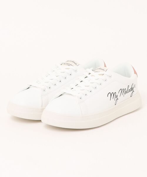 sanrio（サンリオ）の「【SANRIO】コートタイプスニーカー（スニーカー・レディース・ホワイト×パープル/ブラック/ホワイト×グリーン/ホワイト×ピンク・22.5cm/23.0cm/23.5cm/24.0cm/24.5cm）」の3枚目の写真