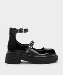 CHARLES & KEITH | バックルアンクルストラップ プラットフォームメリージェーン(パンプス)