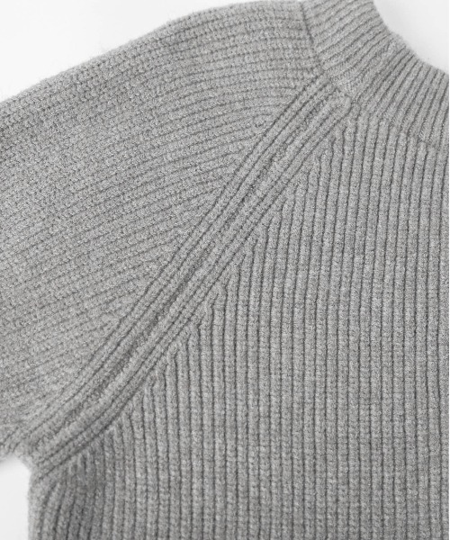 La-gemme（ラジェム）の「ハーフジップ リブニットワンピース（ワンピース・レディース・グレー/アイボリー/ベージュ/ブラック・フリー）」の22枚目の写真