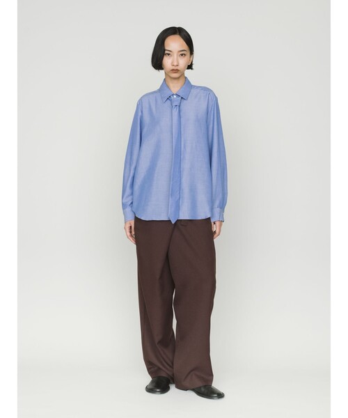 MIDIUMISOLID（ミディウミソリッド）の「MIDIUMISOLID ドレープラップパンツ（その他パンツ・レディース・ブラウン/ブラック/グレー・36）」の12枚目の写真