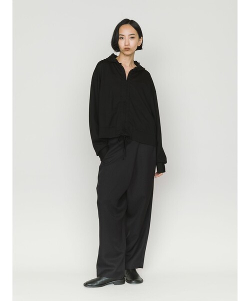 MIDIUMISOLID（ミディウミソリッド）の「MIDIUMISOLID ドレープラップパンツ（その他パンツ・レディース・ブラウン/ブラック/グレー・36）」の14枚目の写真