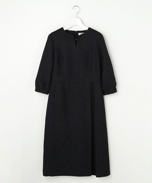 J.PRESS Ladies(J.プレス レディス)の「ボタニカルジャガード ワンピース(ワンピース・レディース・ネイビー系/ネイビー系5・XS/S)」の5枚目の写真