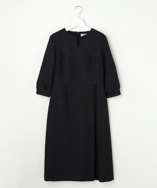 J.PRESS Ladies(J.プレス レディス)の「ボタニカルジャガード ワンピース(ワンピース・レディース・ネイビー系/ネイビー系5・XS/S)」の6枚目の写真