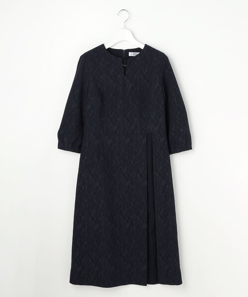 J.PRESS Ladies(J.プレス レディス)の「ボタニカルジャガード ワンピース(ワンピース・レディース・ネイビー系/ネイビー系5・XS/S)」の8枚目の写真