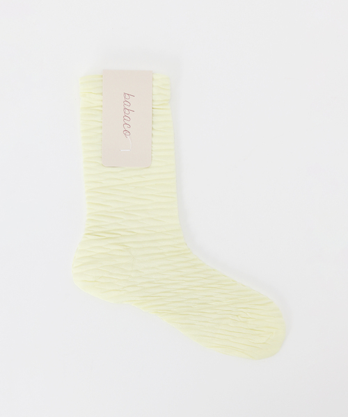 babaco（ババコ）の「Babaco CRUSHED SOCKS BA02-BN67HS：靴下（ソックス/靴下・レディース・ブラック/アイボリー/グリーン・SMALL）」の2枚目の写真