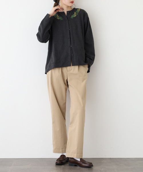 KAPITAL キャピタル リネン シャツ ブラウス ノーカラー 刺繍 花柄 KAPITAL キャピタル リネン シャツ ブラウス ノーカラー 刺繍 花