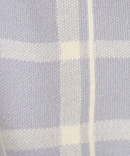 ASTORIA ODIER（アストリアオディール）の「チェック柄ジャガードボウタイプルオーバー（ニット/セーター・レディース・ブラック/サックスブルー/ホワイト・MEDIUM/LARGE）」の22枚目の写真