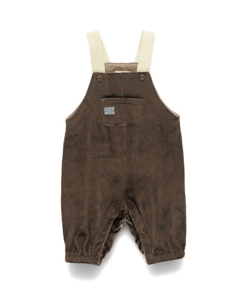 BRANSHES（ブランシェス）の「【ベビー / あったか】ニットコールサロペット（サロペット/オーバーオール・キッズ・ベージュ/ブラウン・80/70）」の2枚目の写真