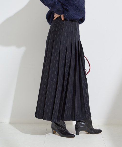 クラシックストライプ プリーツスカート（スカート）｜journal