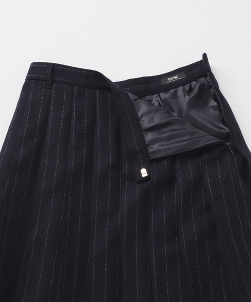 journal standard L'essage（ジャーナルスタンダードレサージュ）の「クラシックストライプ プリーツスカート（スカート・レディース・チャコールグレー/ネイビー・36/38）」の20枚目の写真