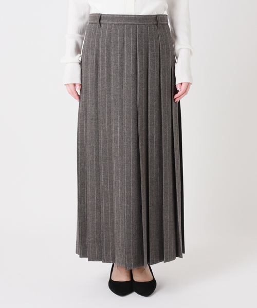 journal standard L'essage（ジャーナルスタンダードレサージュ）の「クラシックストライプ プリーツスカート（スカート・レディース・チャコールグレー/ネイビー・36/38）」の22枚目の写真