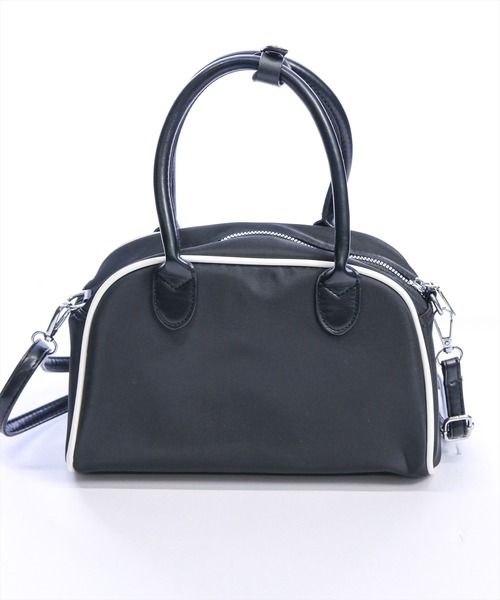 clear（クリア）の「ダブルラインナイロンボストンバッグ［Y2K カジュアル 着回し力抜群］≪AW新作≫（ボストンバッグ・レディース・ブラック/レッド・F）」の10枚目の写真