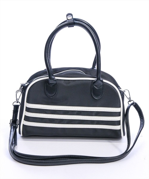 clear（クリア）の「ダブルラインナイロンボストンバッグ［Y2K カジュアル 着回し力抜群］（ボストンバッグ・レディース・ブラック/レッド・F）」の13枚目の写真