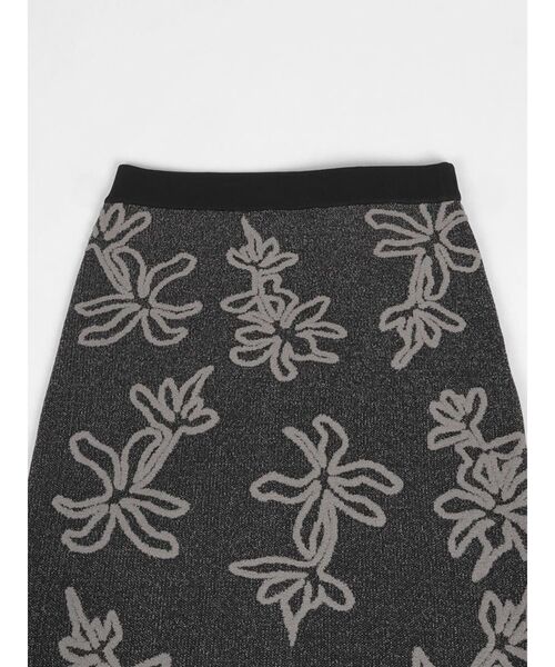 :ETHROF(イーサオブ)の「FLOWER JACQUARD BICOLOR KNIT SKIRT(スカート・レディース・ブラック/グレー/ブルー・MEDIUM)」の22枚目の写真