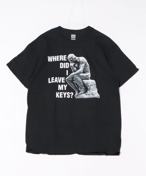 ARCHIVER(アーカイバ)の「【RES】2271BK THINKER KEYS(Tシャツ/カットソー・メンズ・ブラック・LARGE)」の1枚目の写真